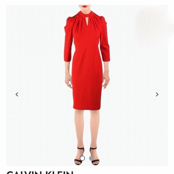 Calvin Klein red wear to work sz 10 - Picture 1 of 6